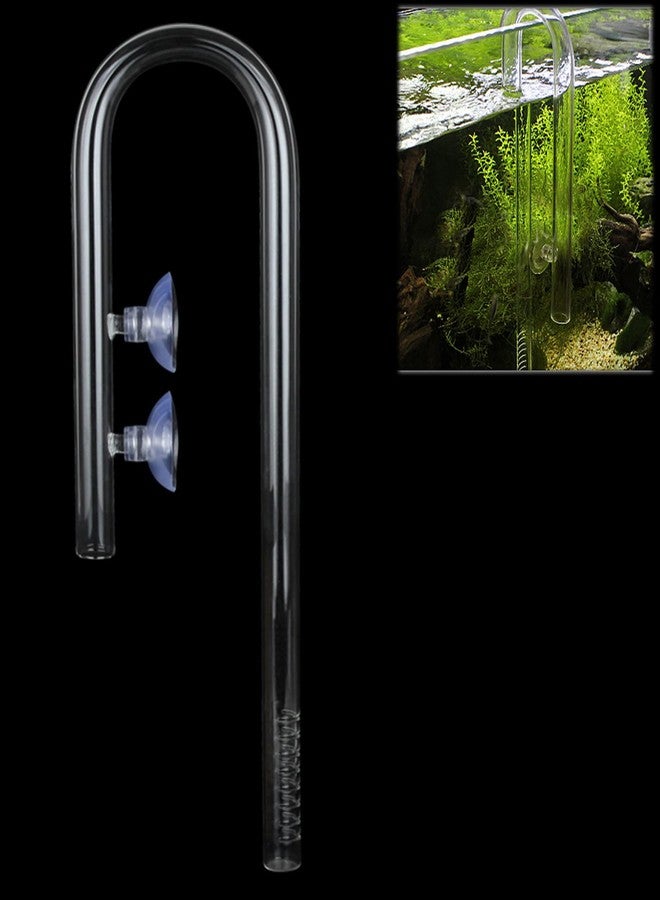 Caylingdee U Shape Inflow Pipe Glass Aquatic Inflow Pipe Set for Aquarium Planted Tank Aquascaping Filter 17mm for 16/22mm(5/8" ID) Tubing Hose - Image 1